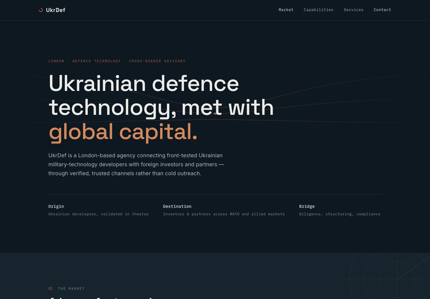 Website screenshot: UkrDef